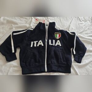 Italia Zip Up Track Jacket Blue Venice Collection Toddler Size 5/6 NWT
